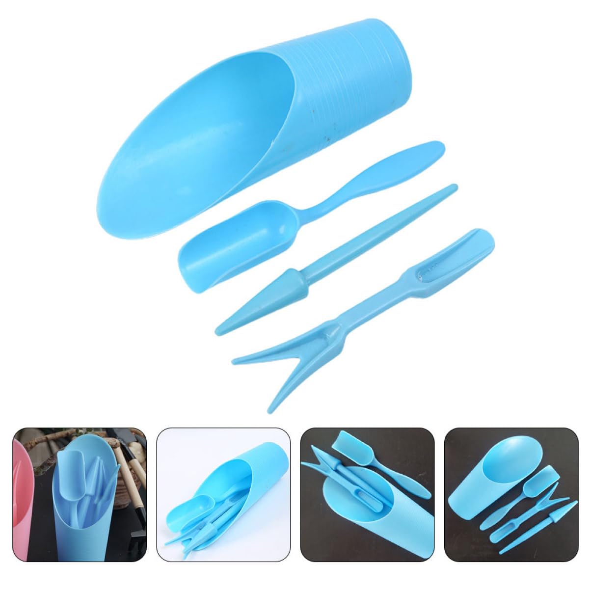 Soil Scoop Tool - 4 قطعة/المجموعة ، مجرفة دلو بلاستيكية