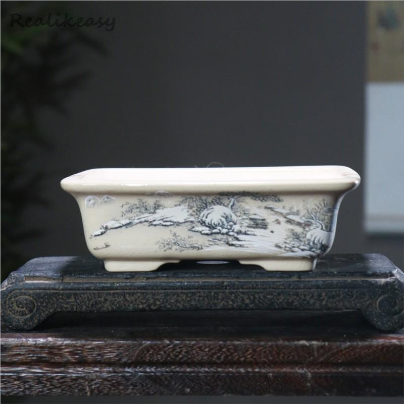 Japanese Garden Bonsai - اناء للزهور العصاري المصنوع يدويا من