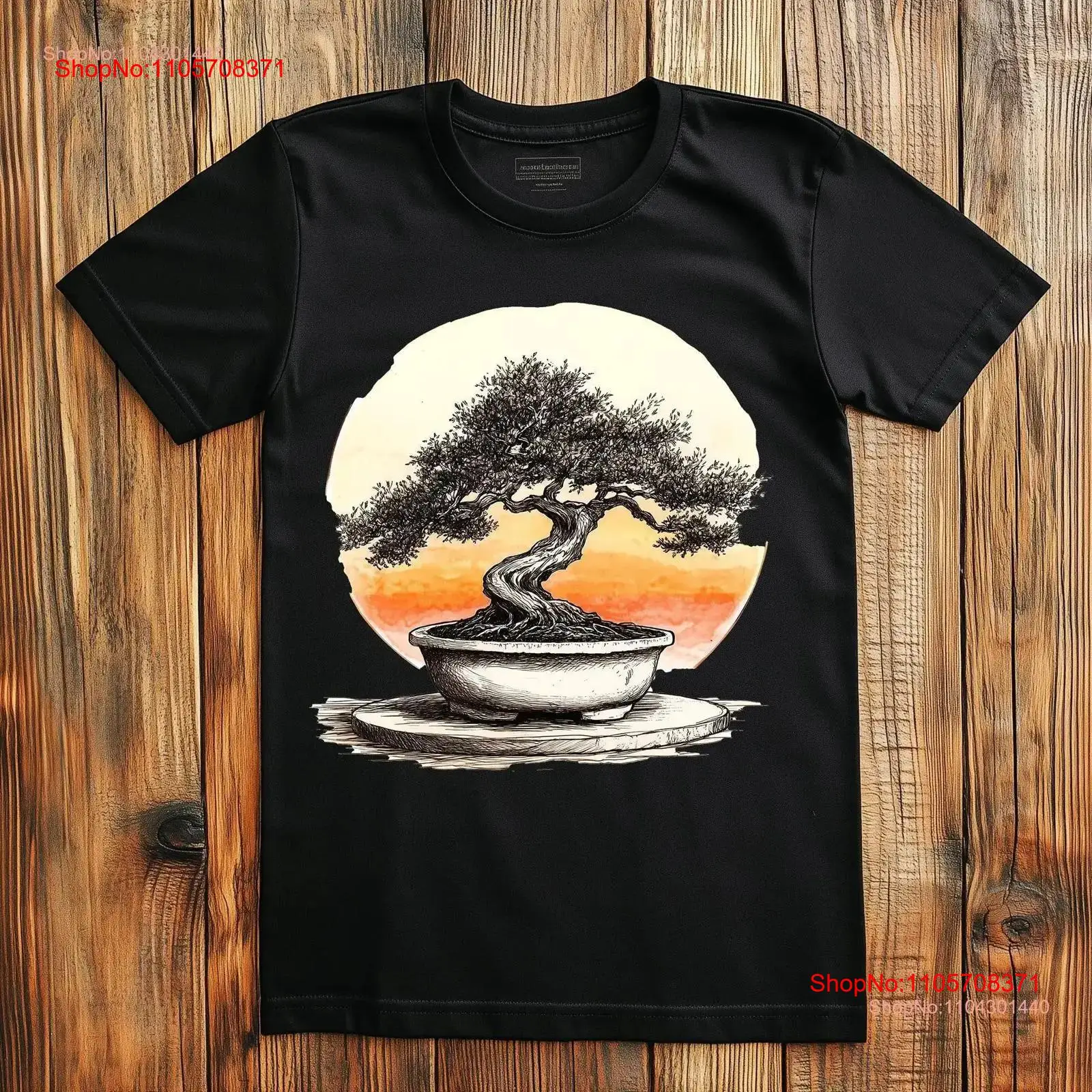 Bonsai Garden Design - تي شيرت بتصميم شجرة بونساي يابانية،