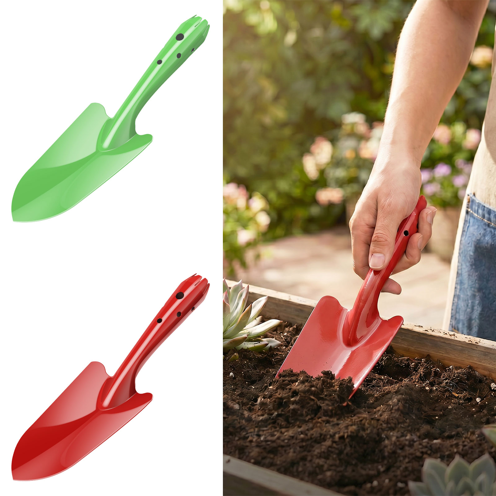 مجرفة يدوية معدنية مقاومة للصد - مراجعة Soil Scoop Tool وسعره