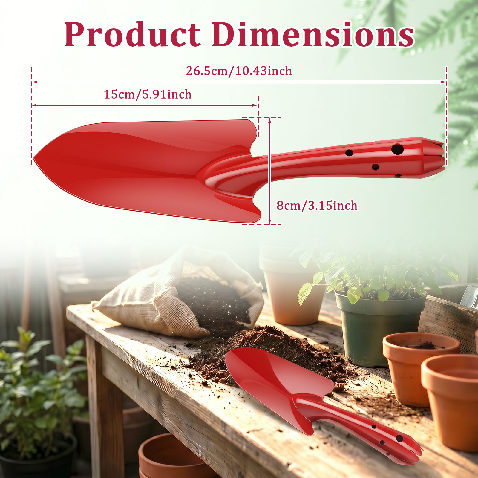 مجرفة يدوية معدنية مقاومة للصد - مراجعة Soil Scoop Tool وسعره