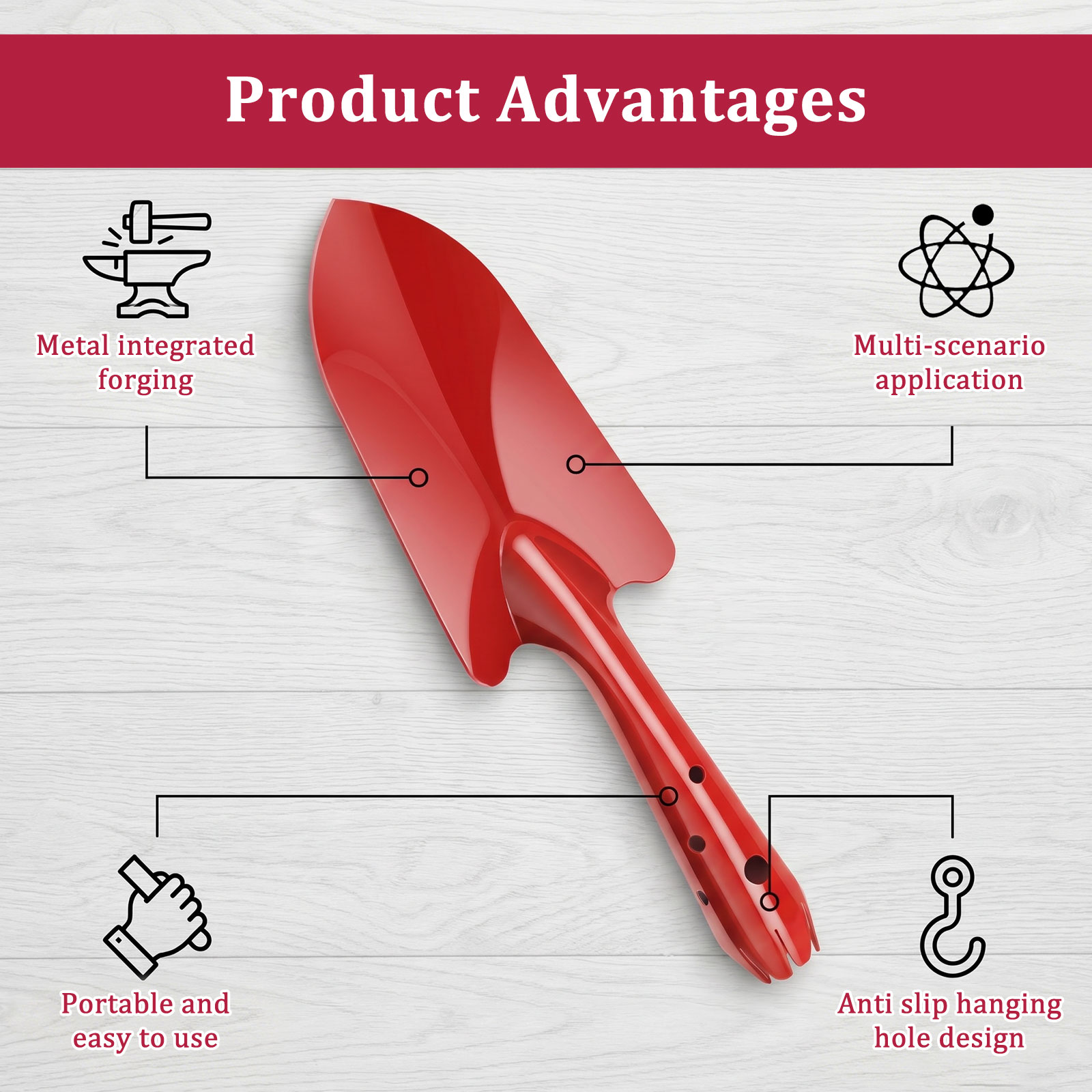 مجرفة يدوية معدنية مقاومة للصد - مراجعة Soil Scoop Tool وسعره