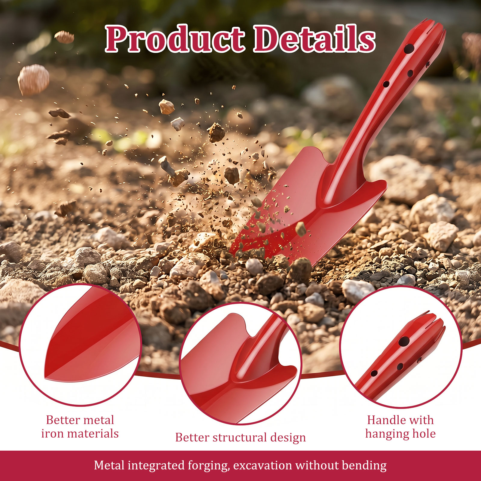 مجرفة يدوية معدنية مقاومة للصد - مراجعة Soil Scoop Tool وسعره