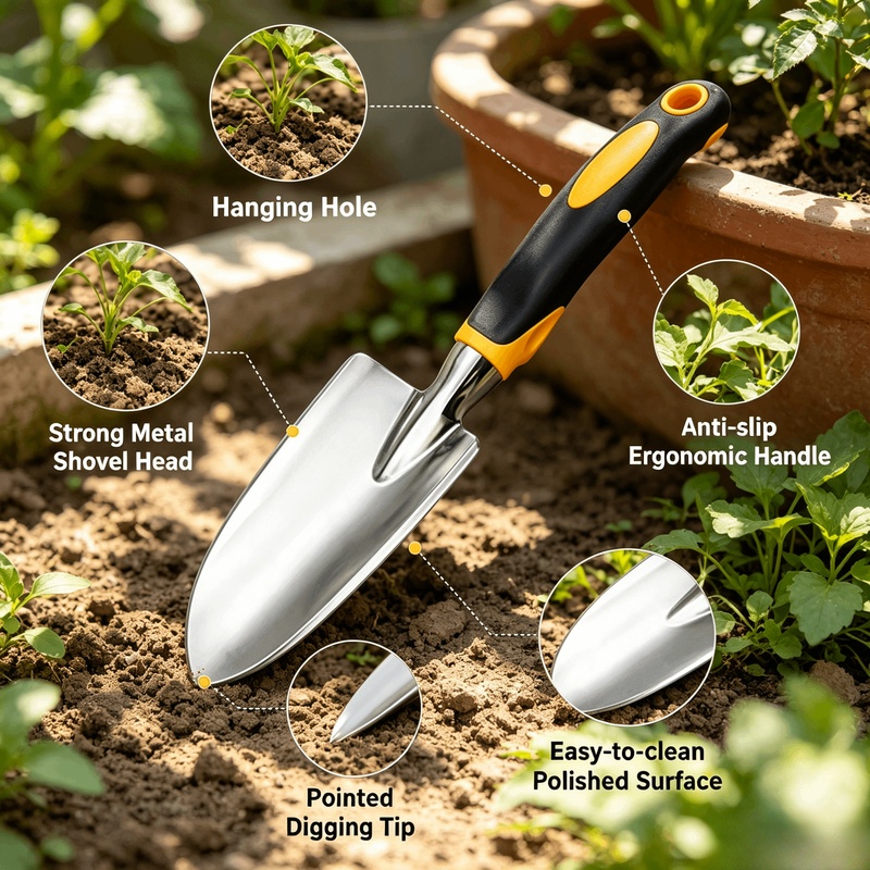 مجرفة يدوية من الفولاذ المقاوم - مراجعة Soil Scoop Tool وسعره